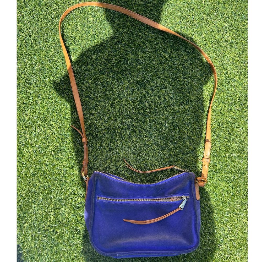 HOBO cerulean blue suede purse $10